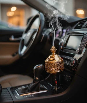 ElectrAic Car Incense Burner – Gold Design (Model E005)